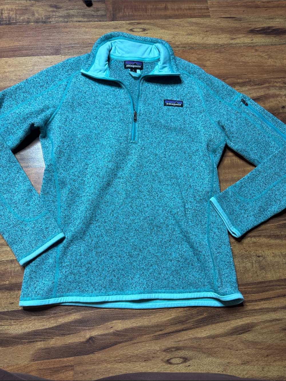 Patagonia Aqua Better Sweater 1/4 Zip sz medium